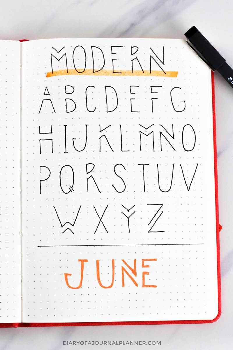 Bullet Journal Fonts 14 Fonts For Bullet Journal You Need To Try 