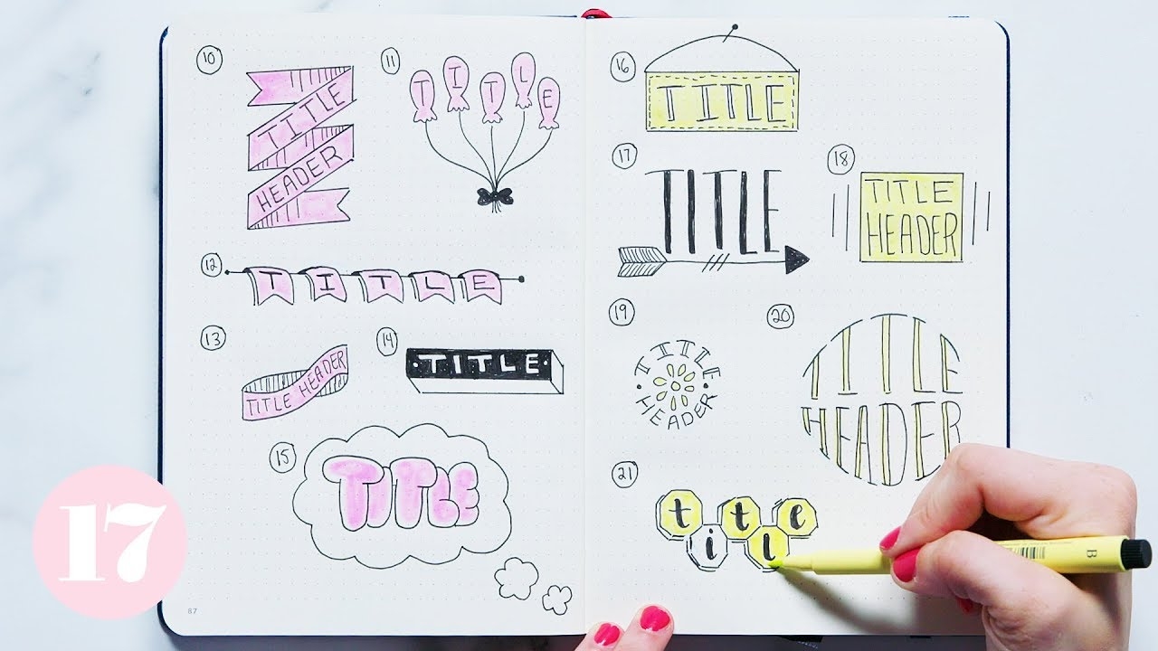 bullet journal title ideas bullet journal title ideas