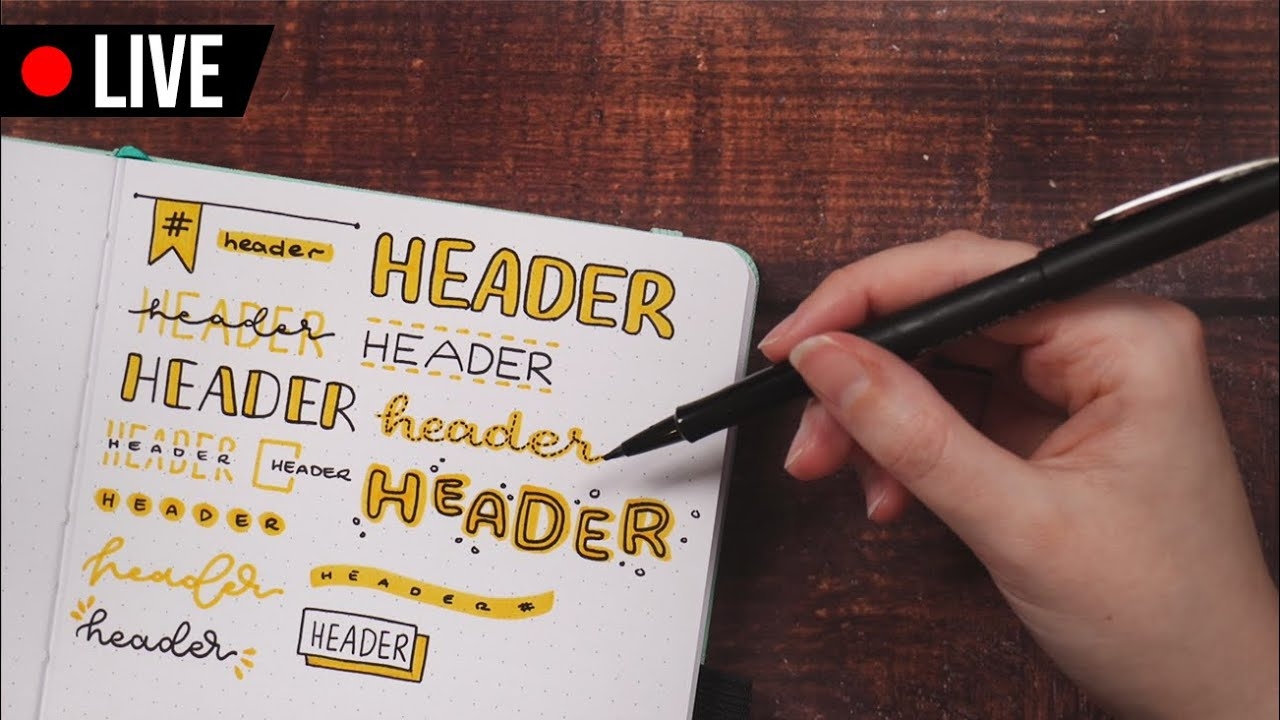 Bullet Journal Header Ideas YouTube