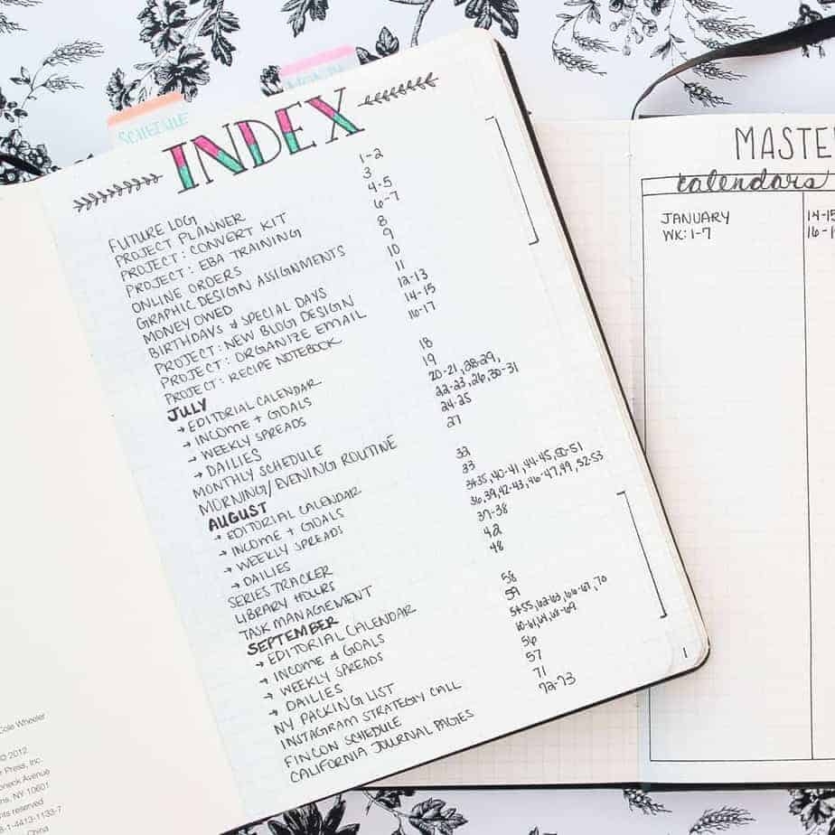Bullet Journal Index Tips Tricks Inspirations Masha Plans Bullet Journal Index Tips Tricks Inspirations Masha Plans