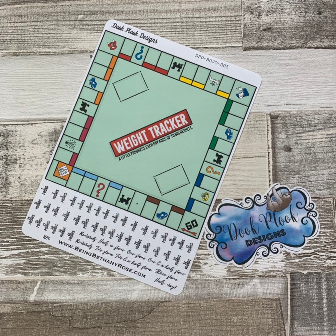 Bullet Journal Style Weight Loss Tracker Game Board A5 Sticker BUJO005 Etsy