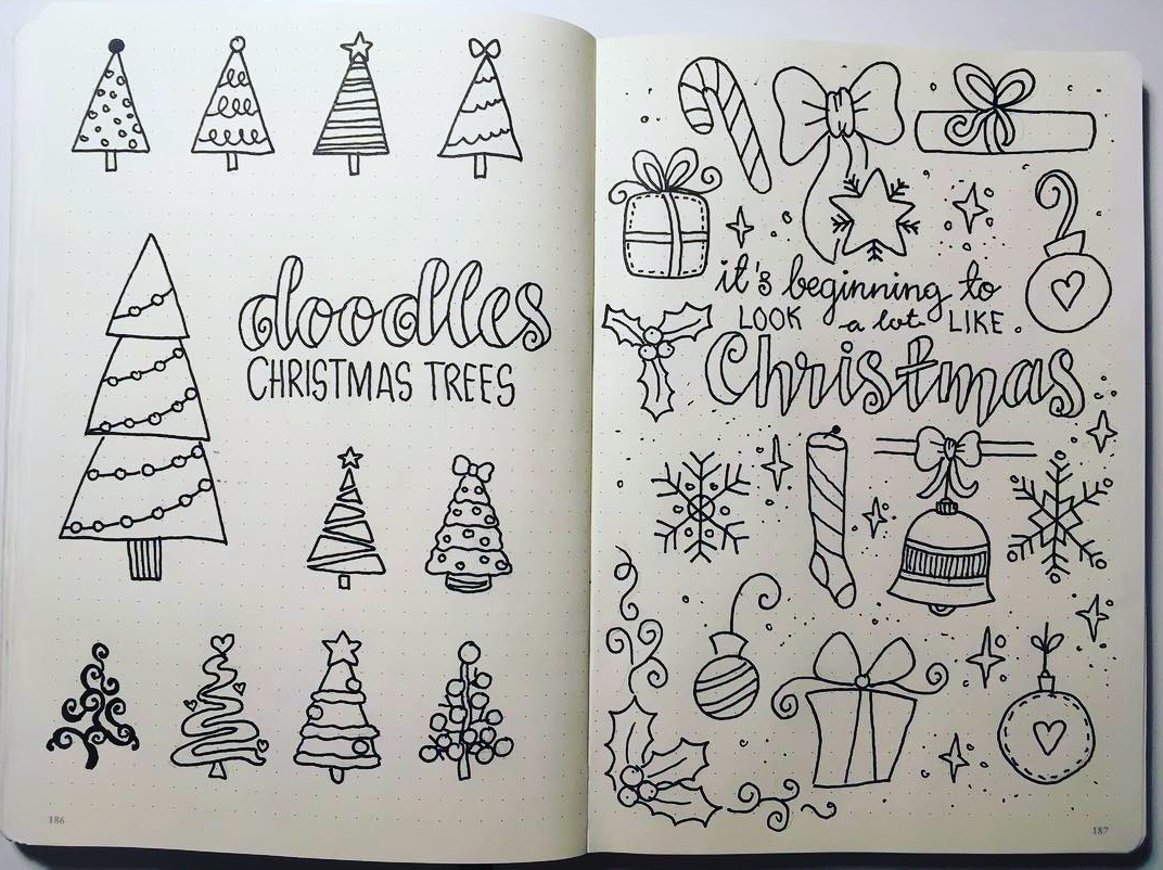 Christmas Bullet Journal Doodles Sweet PlanIt Christmas Bullet Journal Doodles Sweet PlanIt