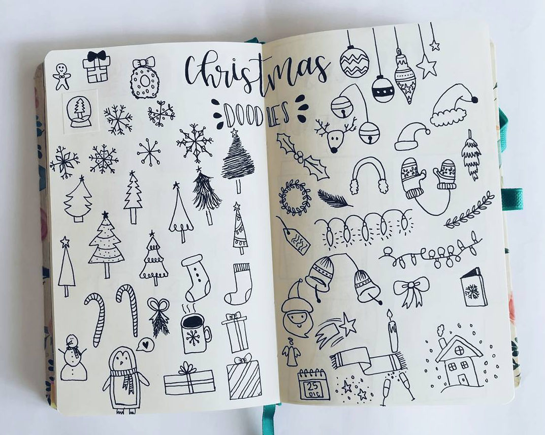 Christmas Bullet Journal Doodles Sweet PlanIt Christmas Bullet Journal Doodles Sweet PlanIt