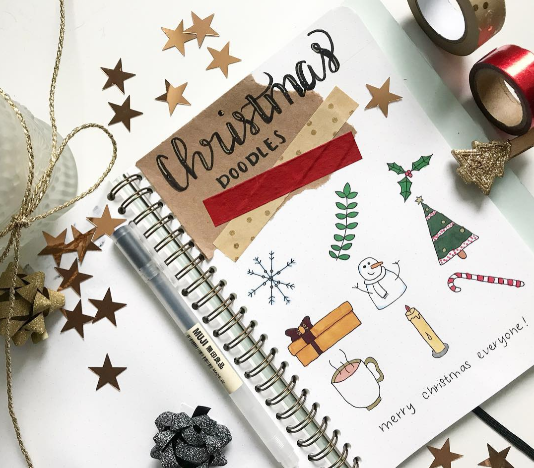 Christmas Bullet Journal Doodles Sweet PlanIt