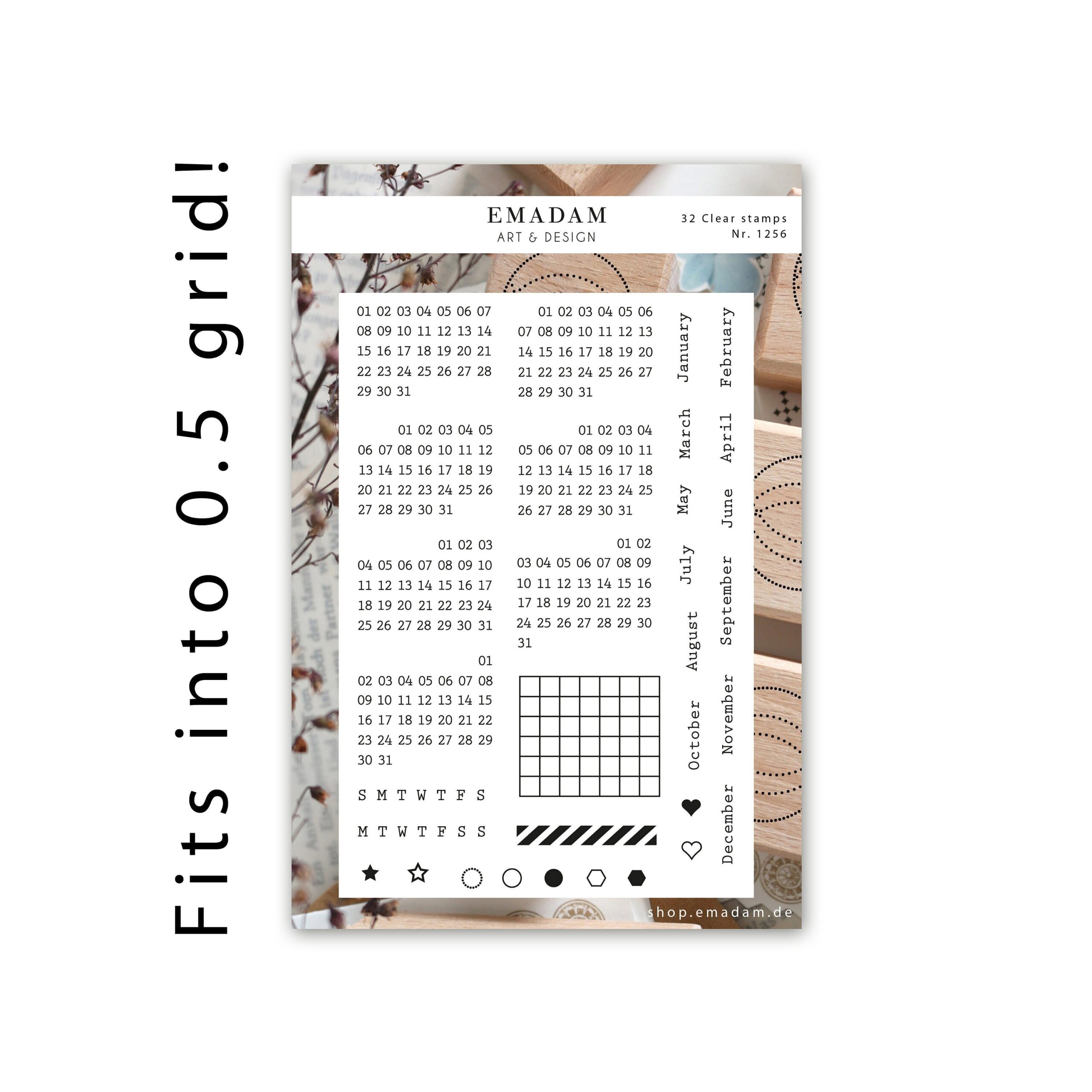 calendar stamp for bullet journal