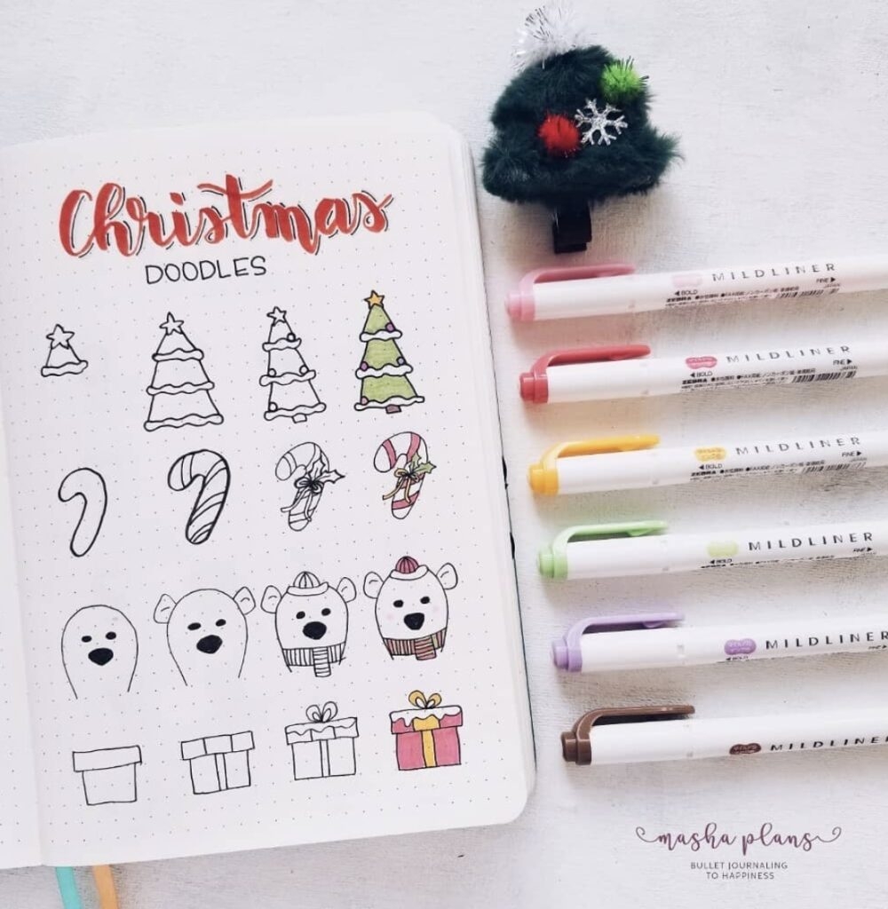 bullet journal christmas doodles bullet journal christmas doodles