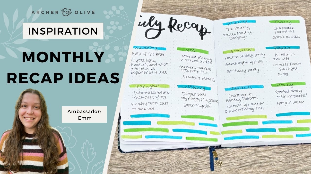 Creating A Monthly Recap In Your Journal YouTube
