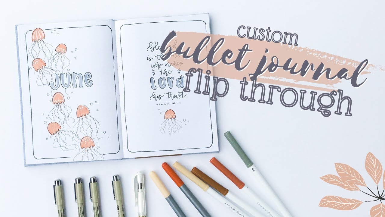 CUSTOM BULLET JOURNAL FLIP THROUGH 2021 Bullet Journal Flip Through Aesthetic Bullet Journal YouTube