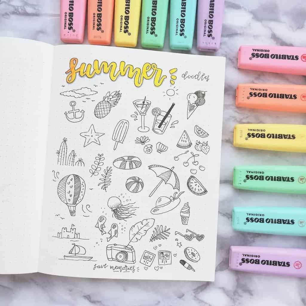 Easy Summer Doodles To Transform Your Journal Into A Sunny Paradise Masha Plans
