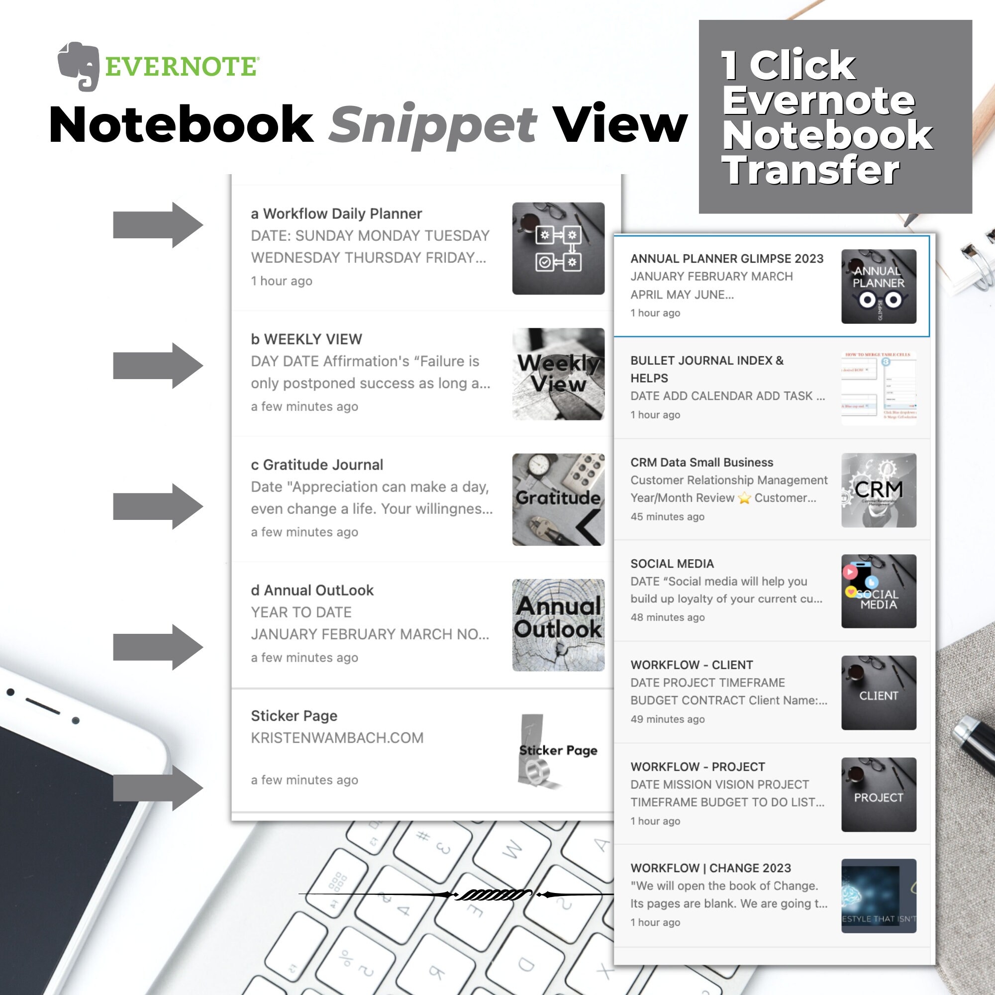 evernote templates bullet journal