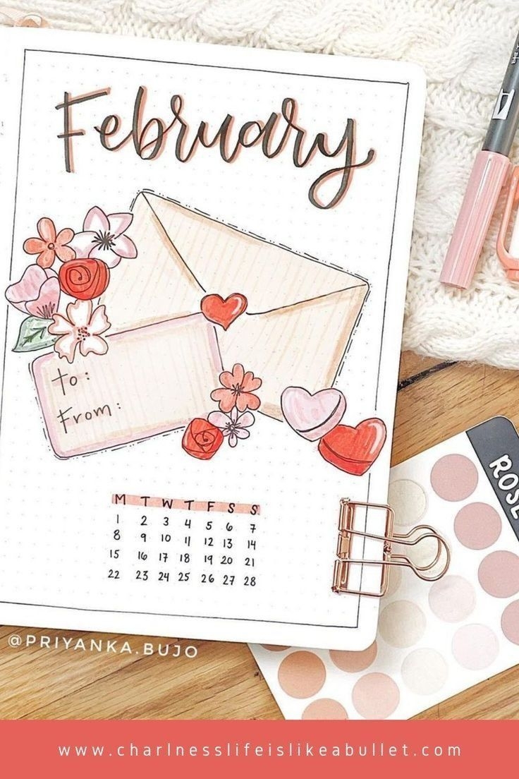 February Bujo Bullet Journal Ideas For Monthly Cover That You Have To See