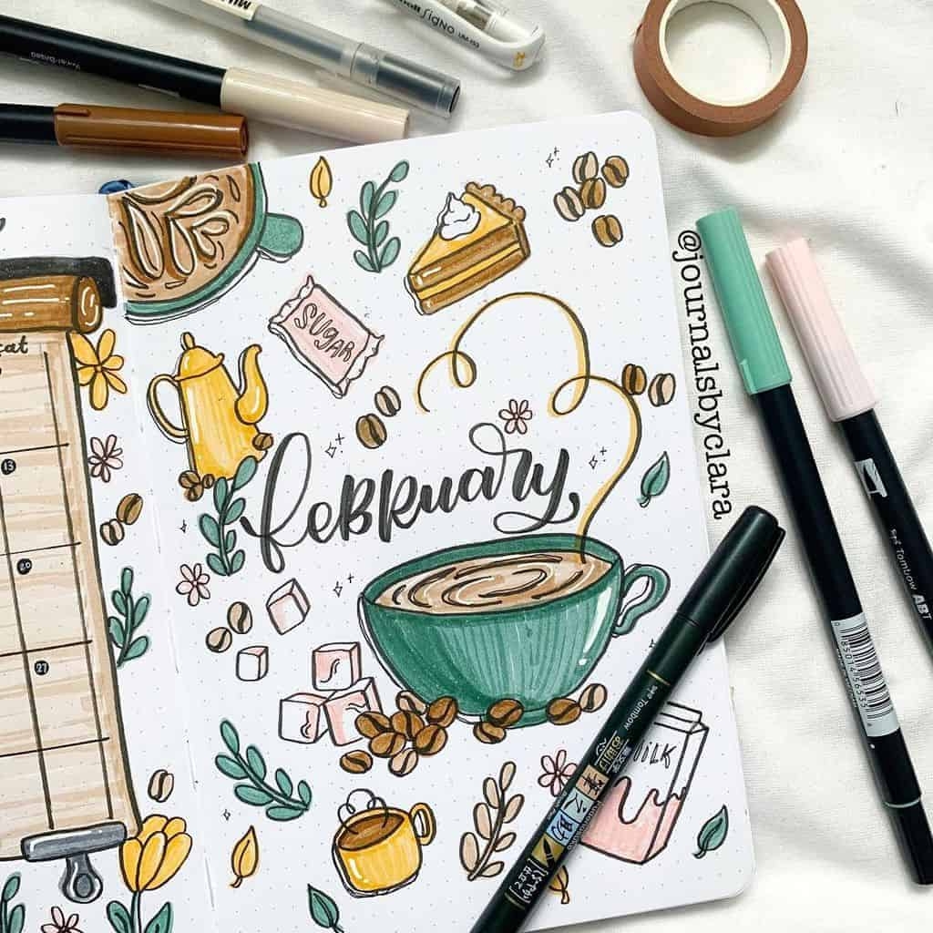 February Bullet Journal Theme Ideas Plan With Me Masha Plans
