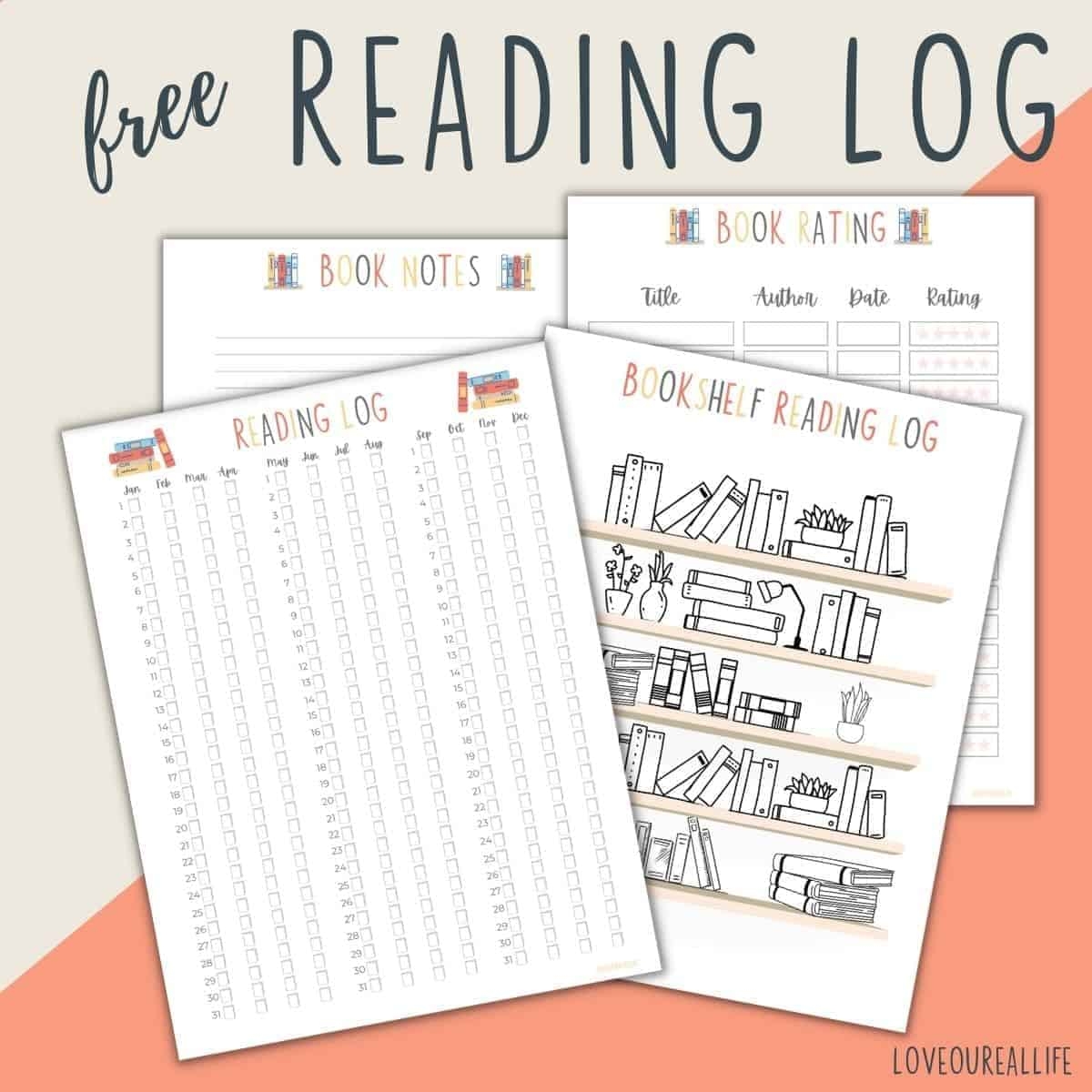 Free Book Tracker Bullet Journal Printables