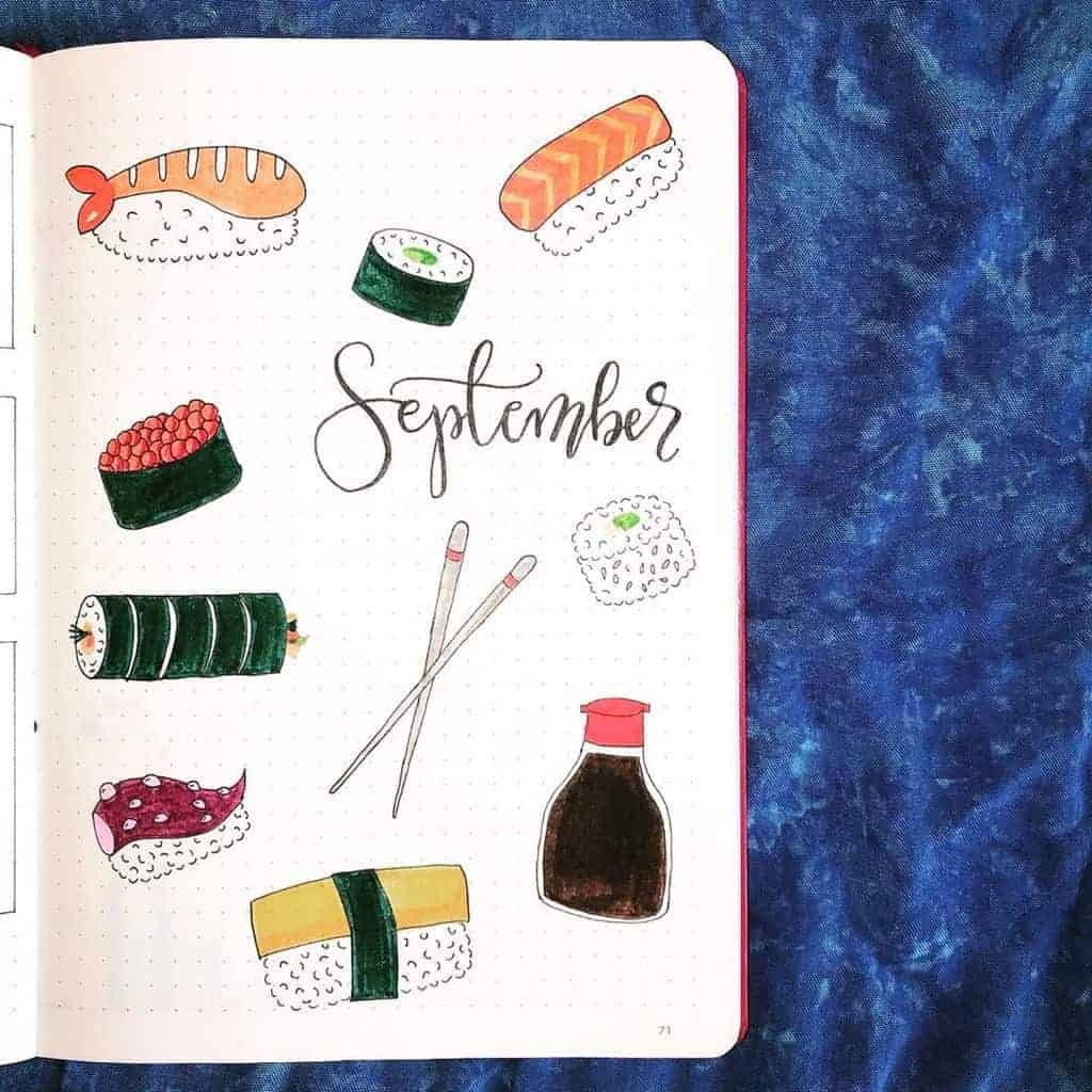Fun Creative Sushi Bullet Journal Theme Inspirations Masha Plans