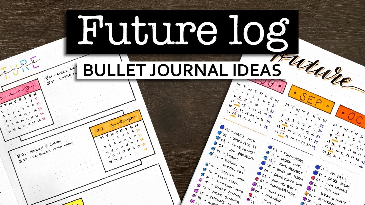 Future Log Ideas For Your Bullet Journal YouTube Future Log Ideas For Your Bullet Journal YouTube