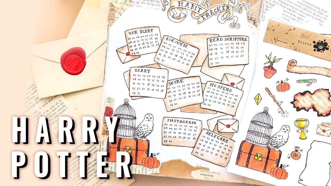  HARRY POTTER Bullet Journal IDEAS Plan With Me September 2019 TristArtist YouTube
