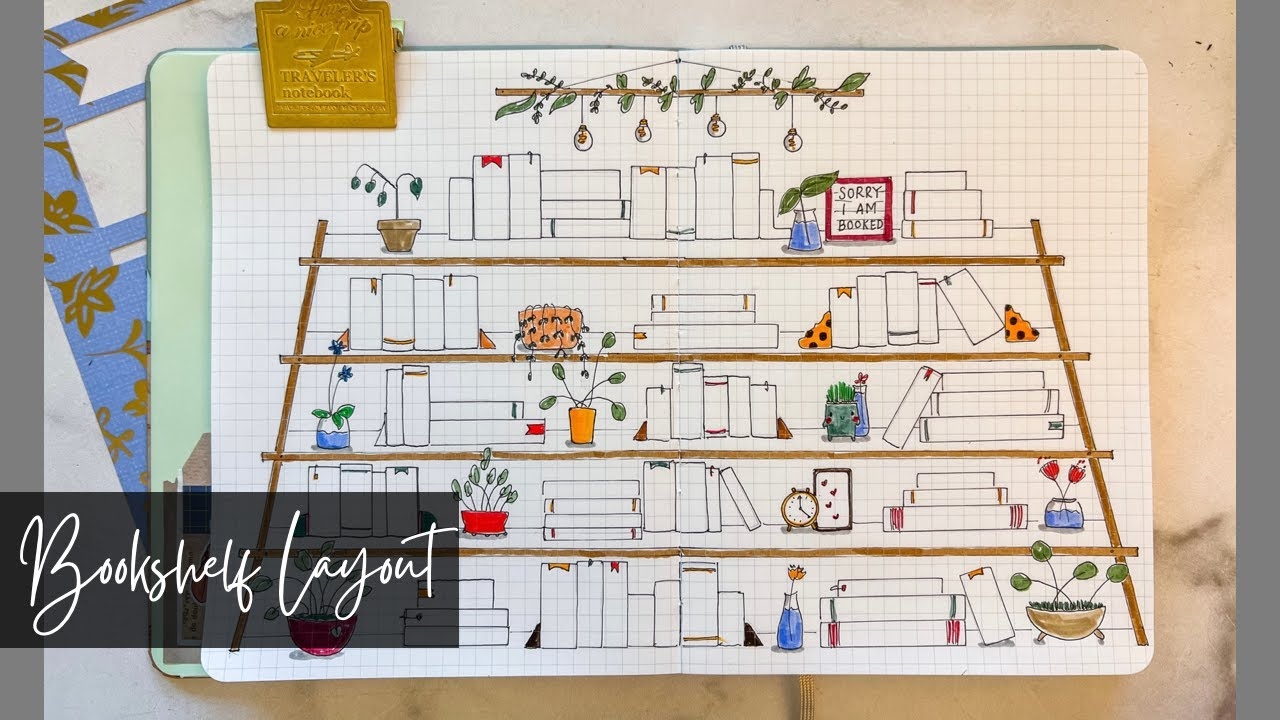 How To Create A Bookshelf Layout In Your Bullet Journal YouTube How To Create A Bookshelf Layout In Your Bullet Journal YouTube