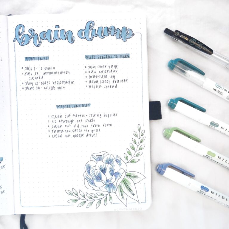 How To Create A Mind Map And Brain Dump In Your Bullet Journal Zebra Pen