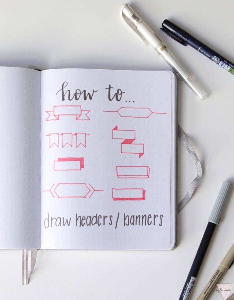 How To Draw Bullet Journal Headers