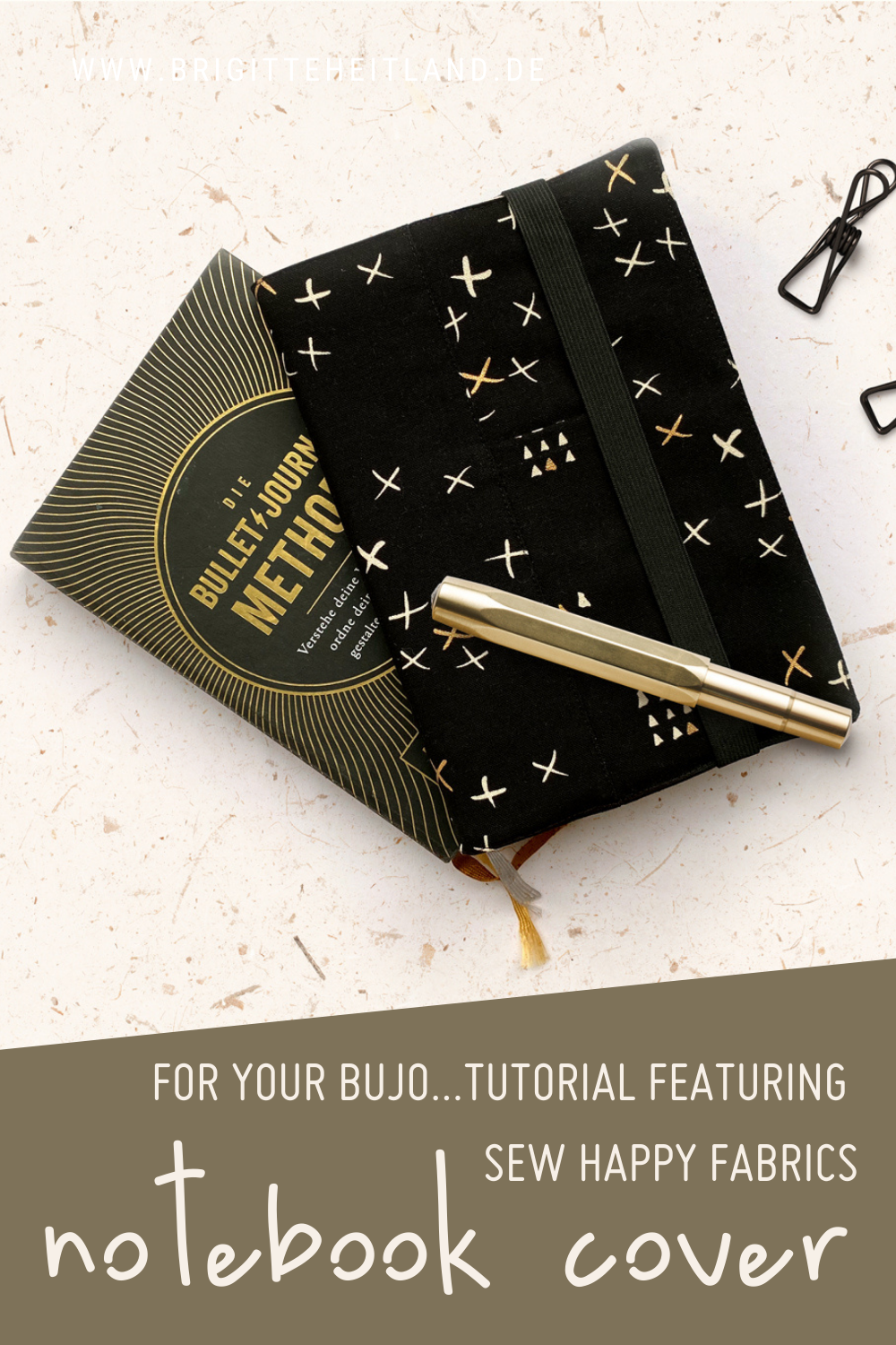 How To Sew An Elegant Bujo Notebook Cover With Sew Happy Fabrics br How To Sew An Elegant Bujo Notebook Cover With Sew Happy Fabrics br