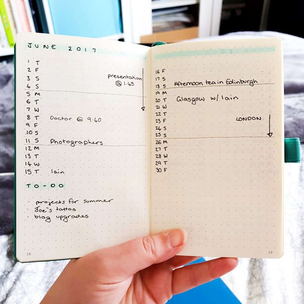 minimalist bullet journal