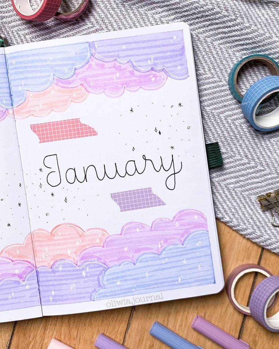 January Monthly Cover Page Ideas For Your Bullet Journal January Monthly Cover Page Ideas For Your Bullet Journal