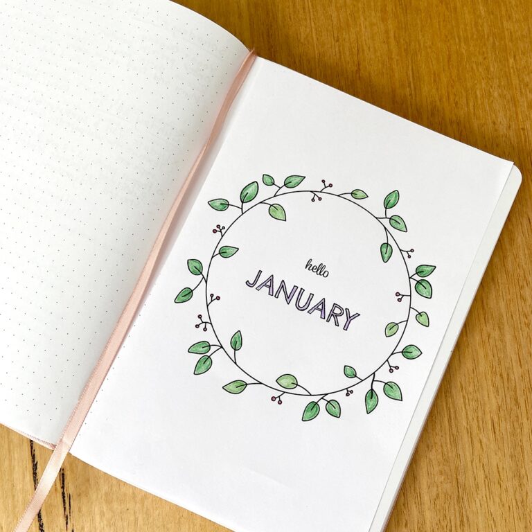 January Monthly Cover Printable Space And Quiet Journaling