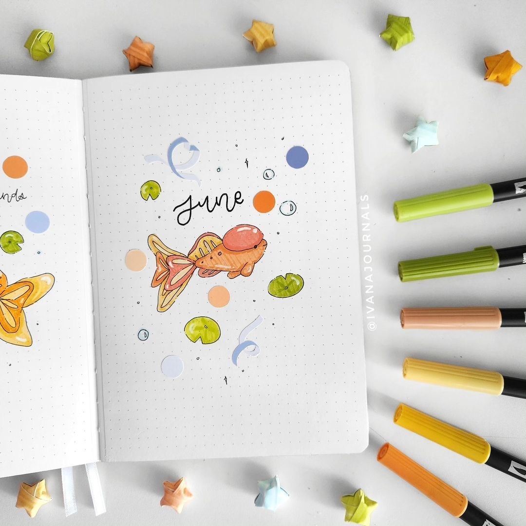 June Bullet Journal Setup For 2021 With Free Printables 