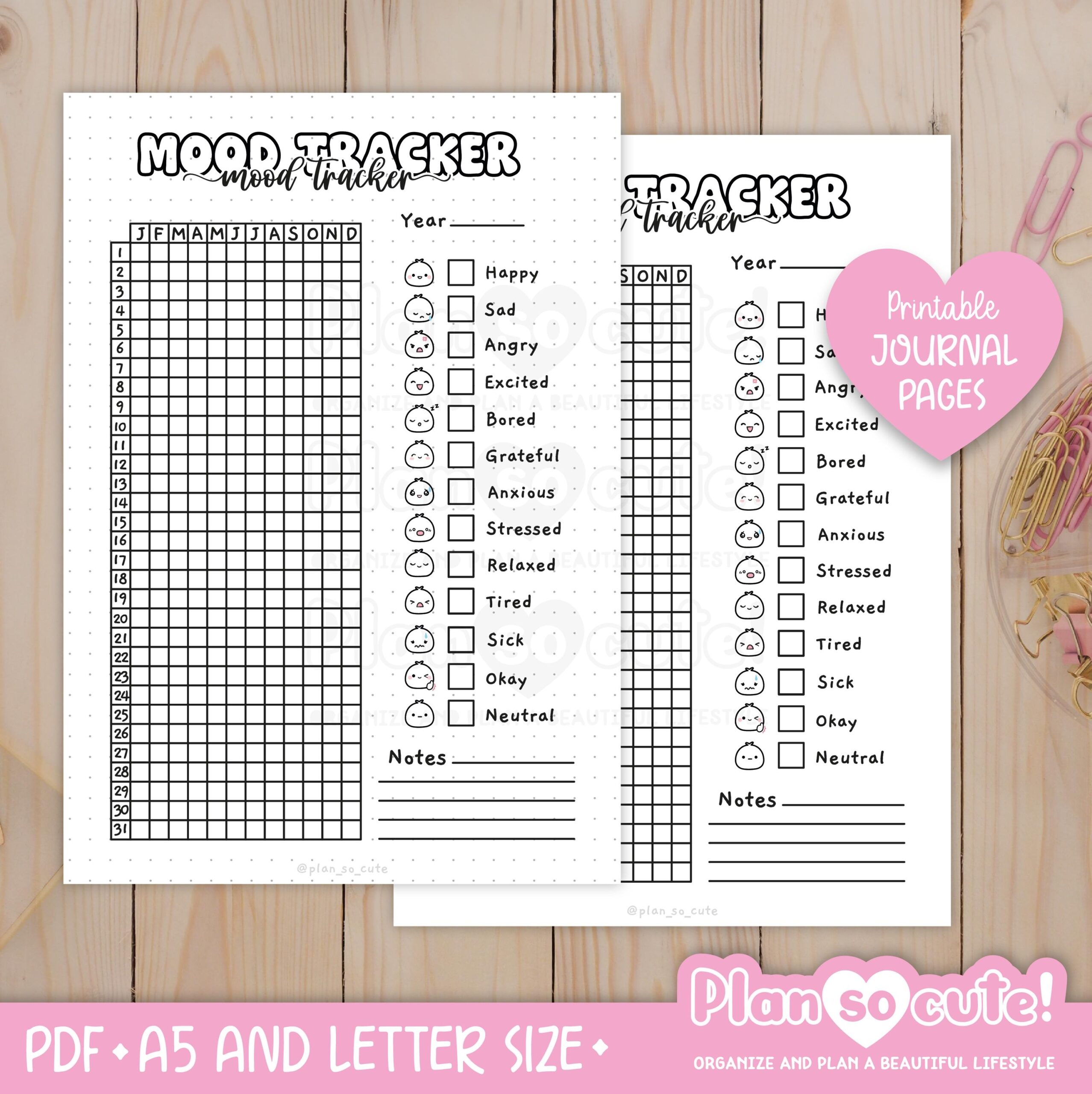 Little Birdie Canada Yearly Trackers Etsy