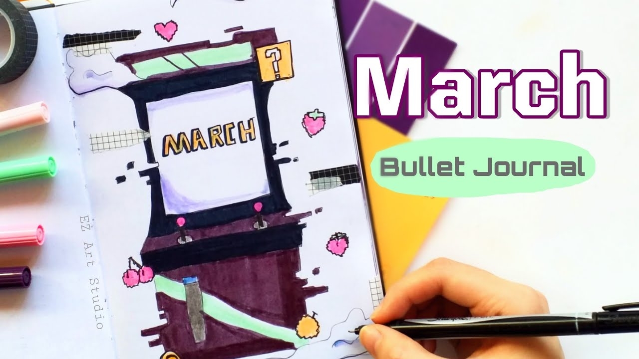 March 2021 Bullet Journal Setup Plan With Me Retro Arcade Game Theme YouTube March 2021 Bullet Journal Setup Plan With Me Retro Arcade Game Theme YouTube