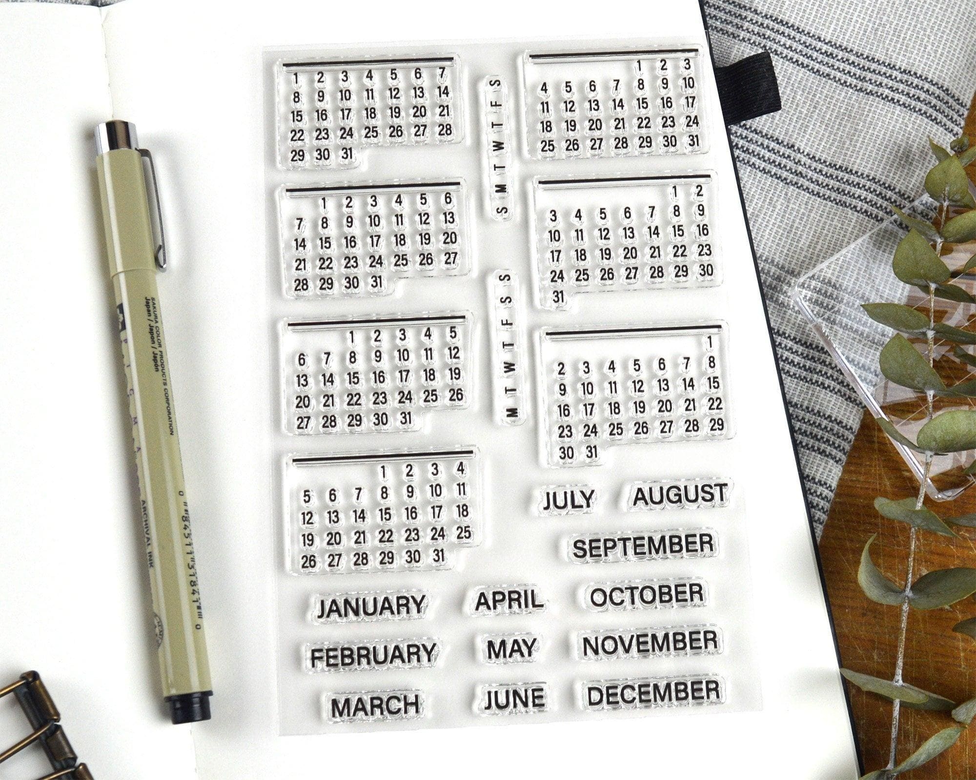 Minimalist Calendar Clear Stamp Set 4x6in Months Journal Photopolymer Planner Stamps With Perpetual Calendars Dates For Travel Notebook Etsy Minimalist Calendar Clear Stamp Set 4x6in Months Journal Photopolymer Planner Stamps With Perpetual Calendars Dates For Travel Notebook Etsy