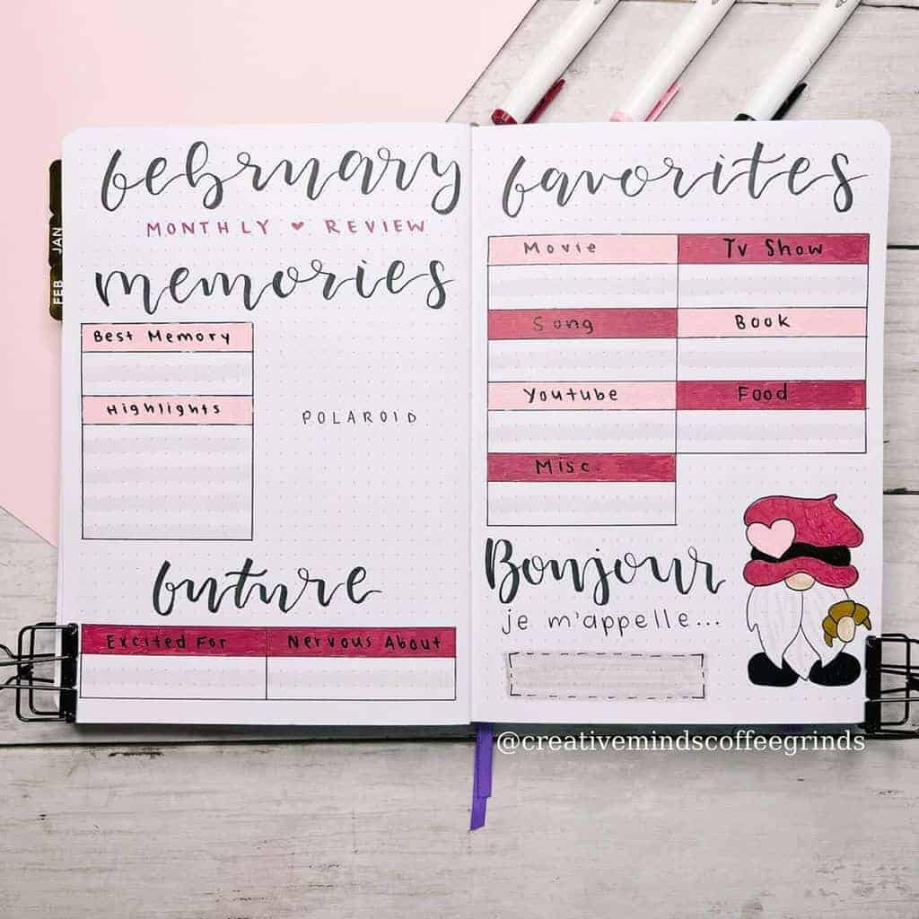 Monthly Review Bullet Journal Page Ideas Masha Plans