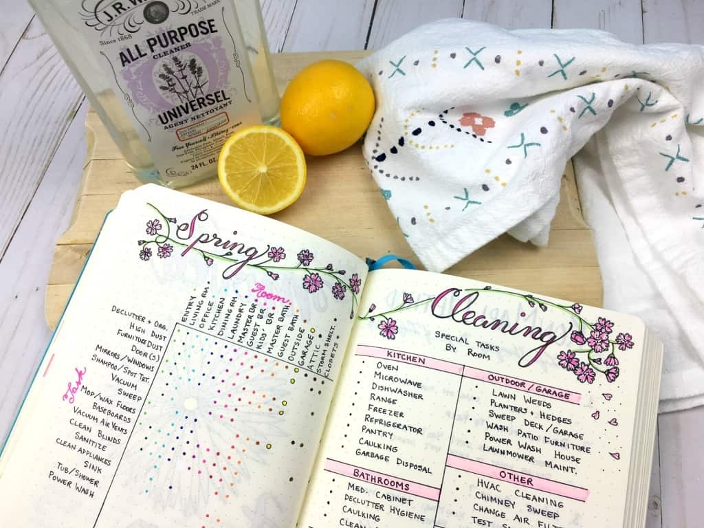 cleaning bullet journal cleaning bullet journal