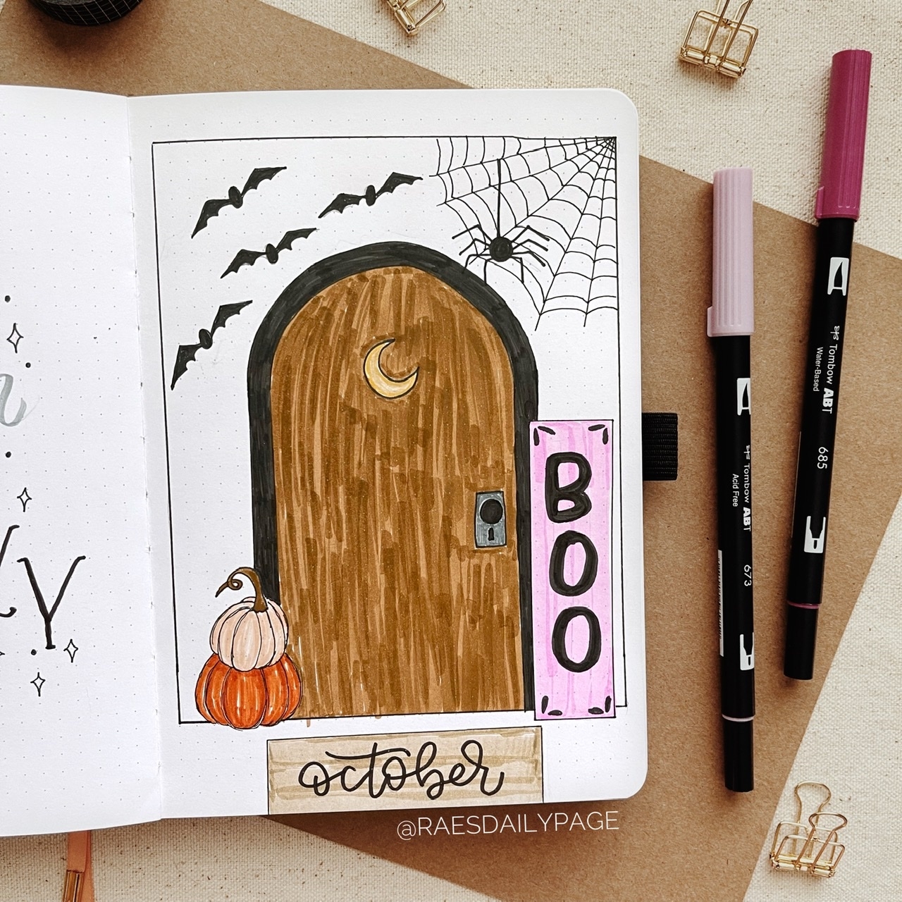 October Bullet Journal Spooky Front Door Rae s Daily Page October Bullet Journal Spooky Front Door Rae s Daily Page