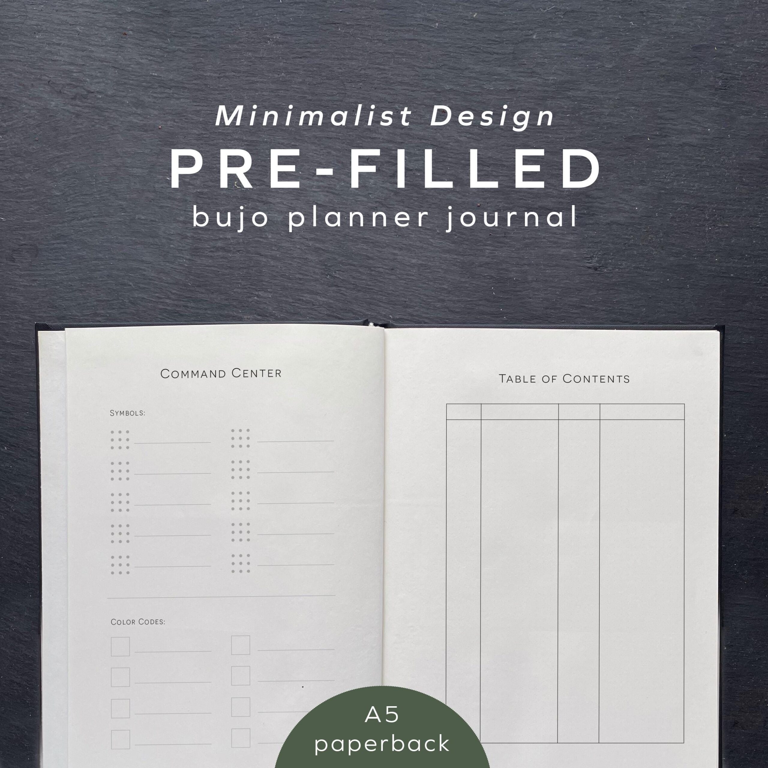 PAPERBACK Pre filled 2025 A5 Planner Bullet Journal Inspired Simple Minimalist Design Style Available In 3 6 12 Mo Lengths Etsy PAPERBACK Pre filled 2025 A5 Planner Bullet Journal Inspired Simple Minimalist Design Style Available In 3 6 12 Mo Lengths Etsy