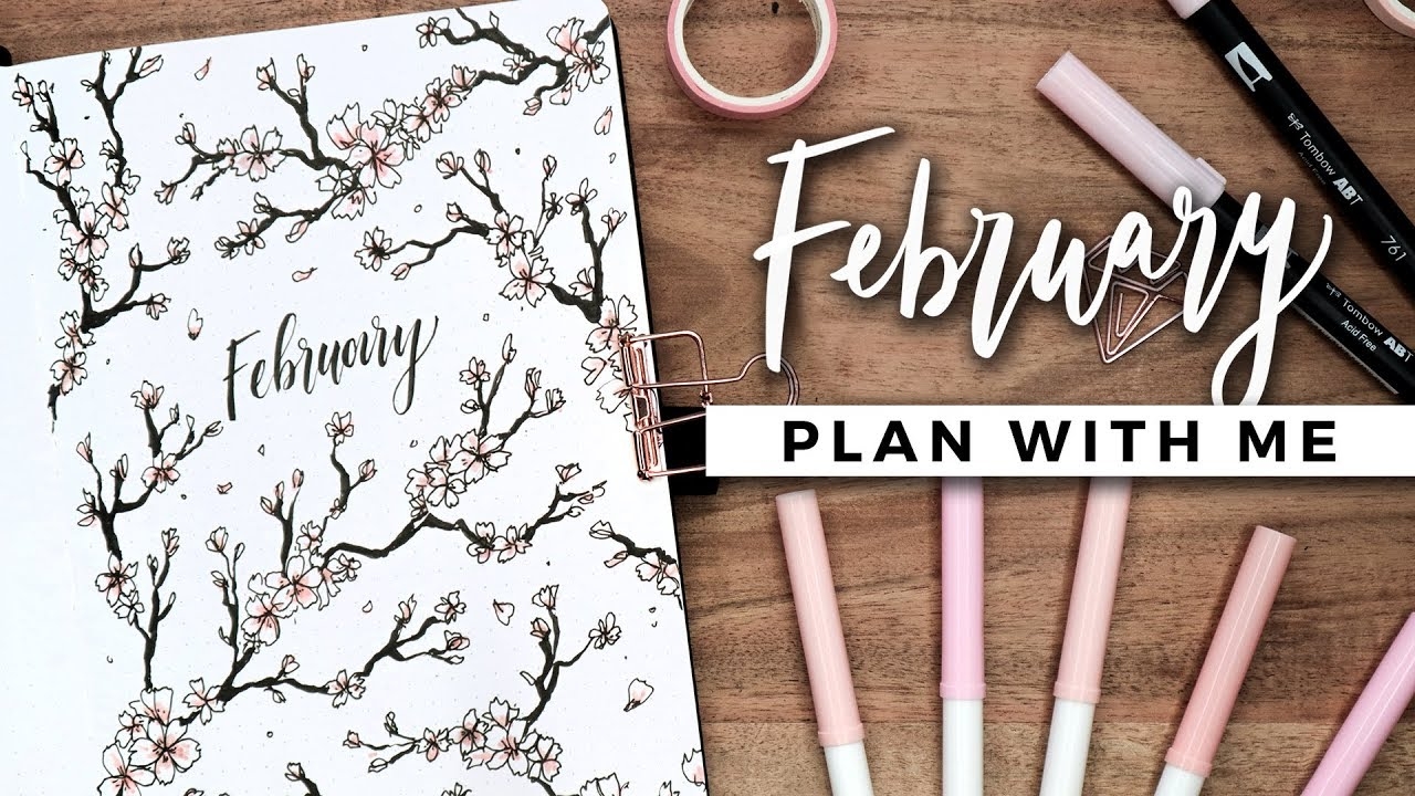 PLAN WITH ME February 2019 Bullet Journal Setup YouTube PLAN WITH ME February 2019 Bullet Journal Setup YouTube