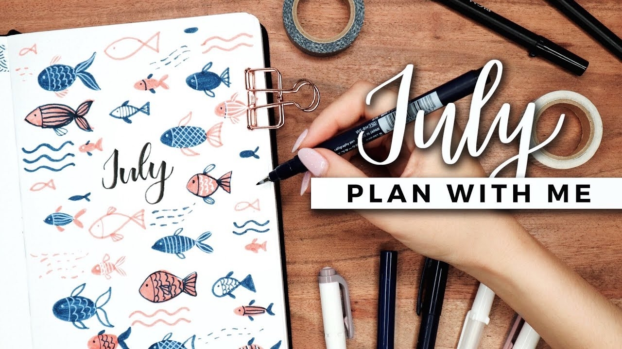 PLAN WITH ME July 2019 Bullet Journal Setup YouTube PLAN WITH ME July 2019 Bullet Journal Setup YouTube