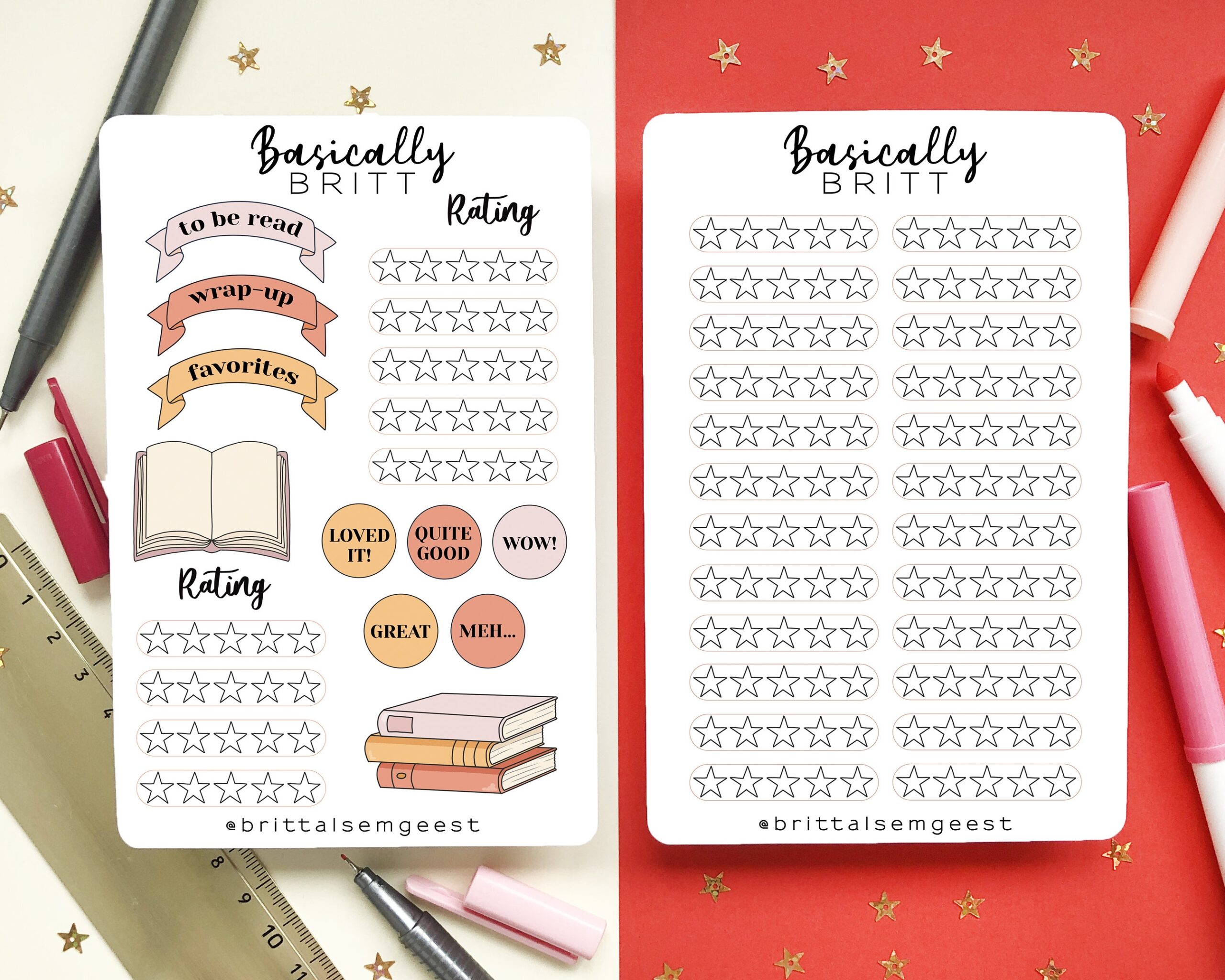 Reading Journal Stickersheet Bullet Journal Tracking Stickers Cute BUJO Book Tracker Sticker Books Scrapbook Etsy