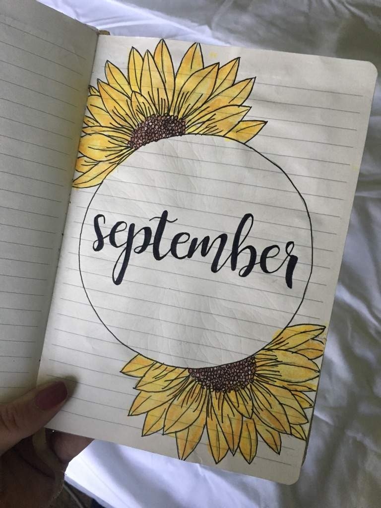 september bullet journal cover page