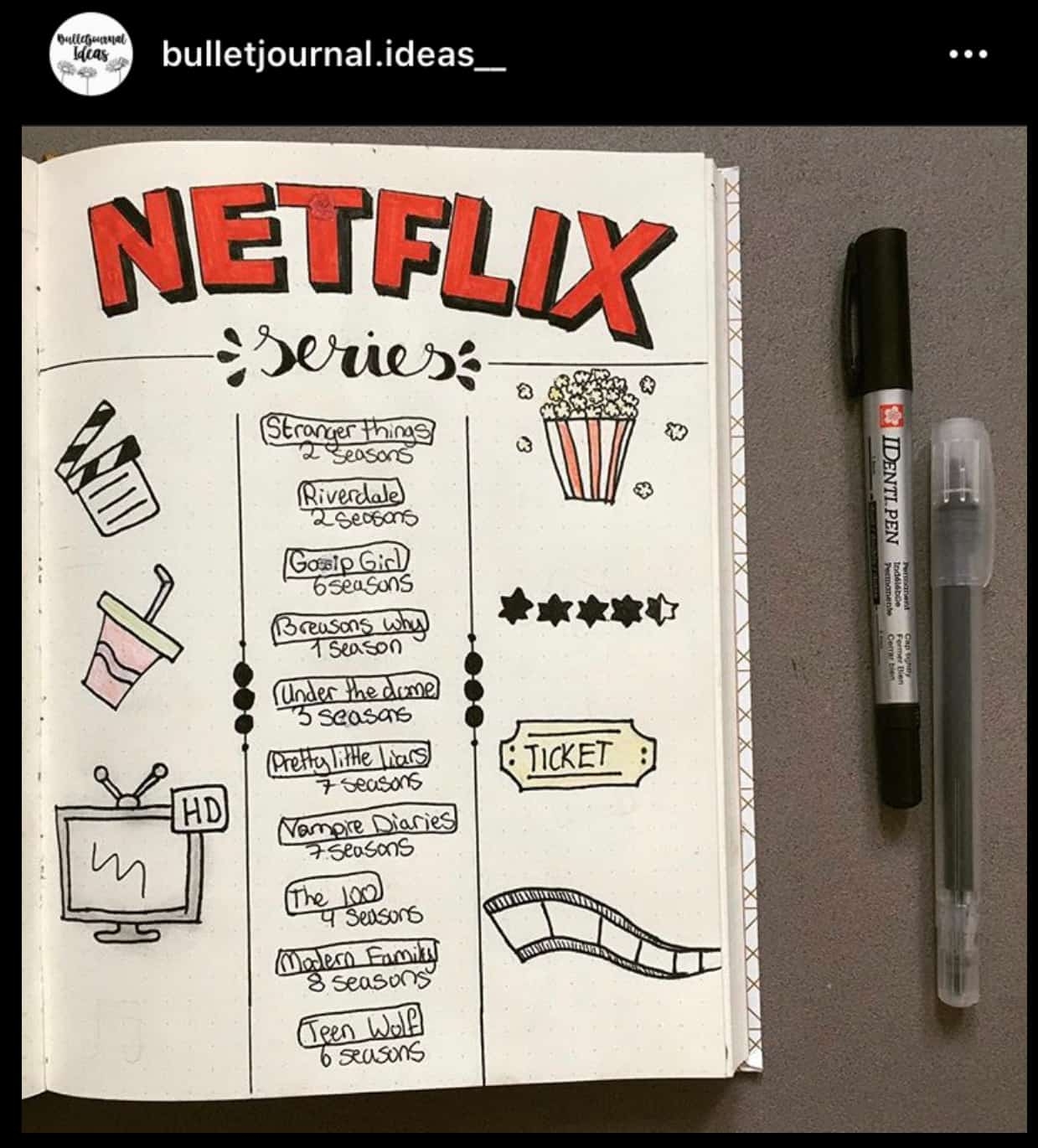 The Prettiest Ways To Track Your Bullet Journal Movies And TV Shows Angela Giles