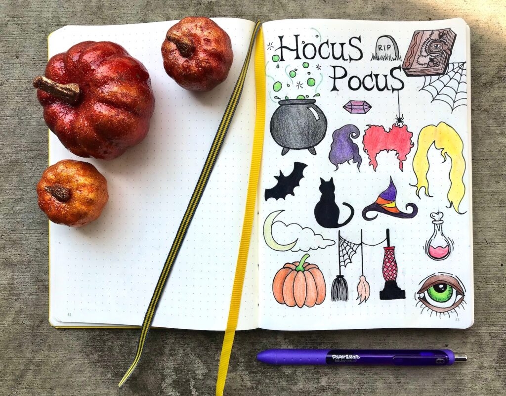 The Spookiest Halloween Bullet Journal Doodle Ideas The Spookiest Halloween Bullet Journal Doodle Ideas